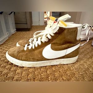 Lightly worn brown suede Nike Hightops